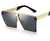 Oversized Metal Frame Square Sunglasses