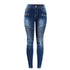 Motorcycle Biker Style  Stretch Jeans