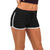 Women Casual Loose Cotton Contrast Binding Side Split Elastic Waist Short