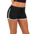 Women Casual Loose Cotton Contrast Binding Side Split Elastic Waist Short