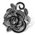Black Rose Big Vintage Ring