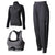 Black Sports Wear Yoga Set Jogging Suit