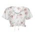 Floral Print Short Sleeve Blouse