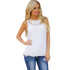 Women Summer Blouse Cotton Lace Blouse Sleeveless Casual Tank
