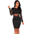 See Through Backless Pencil Tight Dress