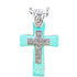 Vintage Antique Cross Stone Necklace