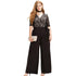 Plus Size Black Lace Top Jumpsuit