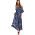 Vintage Tie-waist Ruffled Maxi Dress