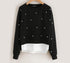 Pearl Beading Sweatshirt 2 In 1 Sweatshirt