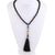Natural Rock Black Lava Beads Necklace