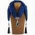 Women Scarf Pendant Necklace Nature Stone Fringe Tassel Scarf Jewelry