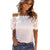 White Casual Beachwear Blouse