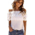 White Casual Beachwear Blouse