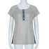 Loose Short Sleeve 3 Button Blouse