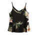 Floral printing Sleeveless Crop Top