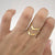 Double Line V Ring Geometric Ring