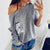 Knitted Sequined Slash Neck Pullover