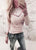 Long Lace Sleeve Knitted Blouse