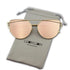 Cat Eye Sunglasses Reflective Vintage Metal Glasses