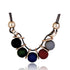 Vintage  Colorful Round Wood Necklace