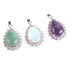 Reiki Gem Stone Water Drop Necklace