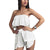 Off Shoulder Two Piece Jumpsuit  Chiffon Romper